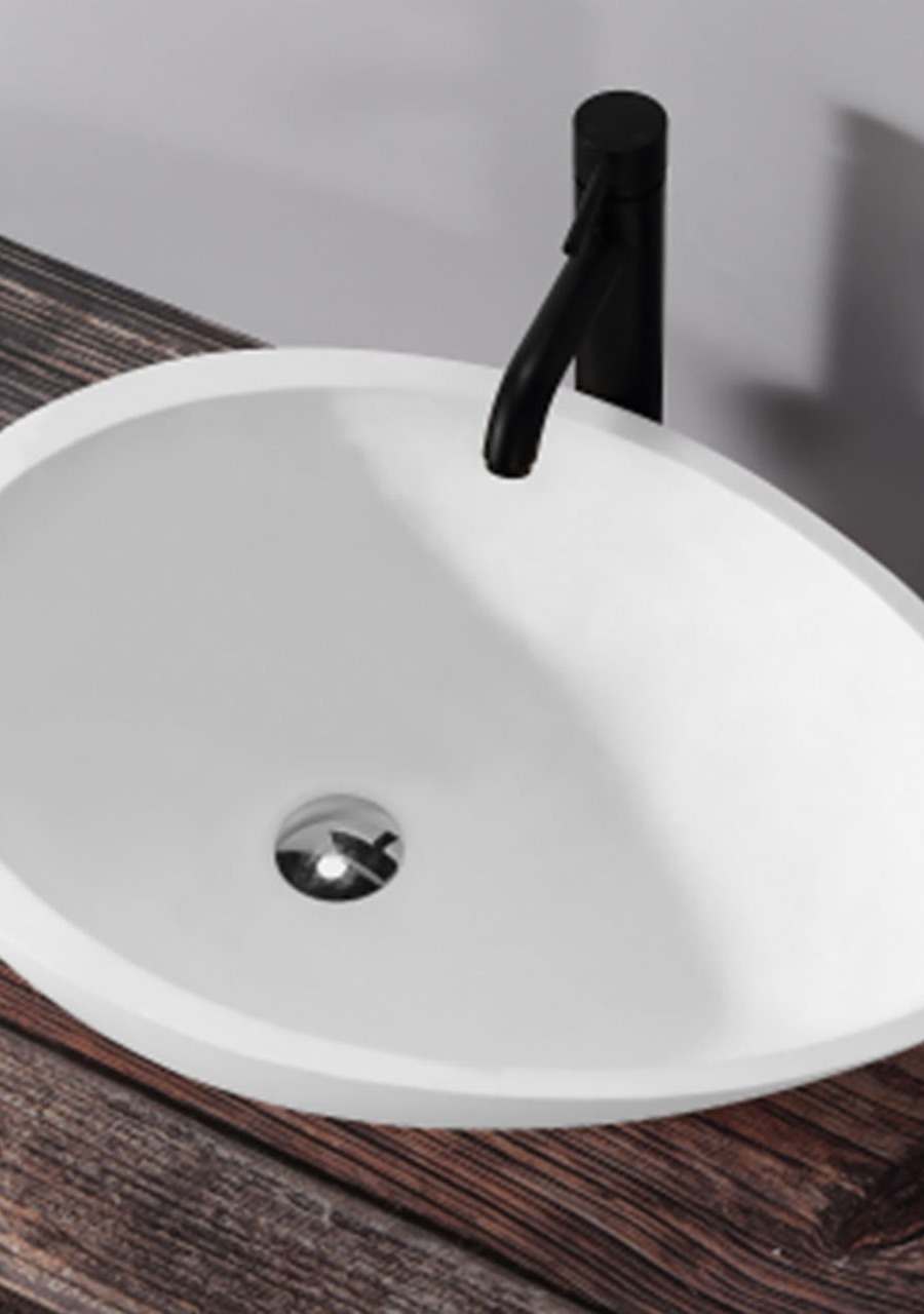Lavat&oacute;rio de Pousar Egg, Bege Matte - KCER-1310-1