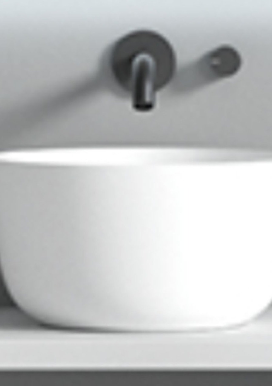 Lavat&oacute;rio de Pousar Redondo Bowl, Glacier White Matte - KCER-11484